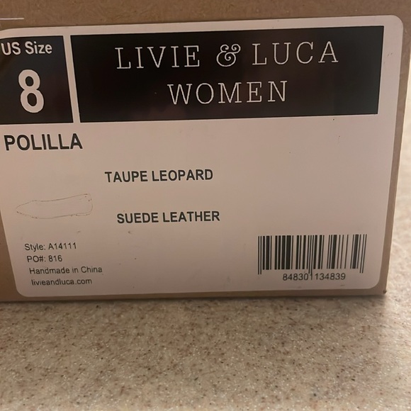 Livie & Luca women’s ballet flat polilla taupe leopard size 8 - Picture 3 of 3